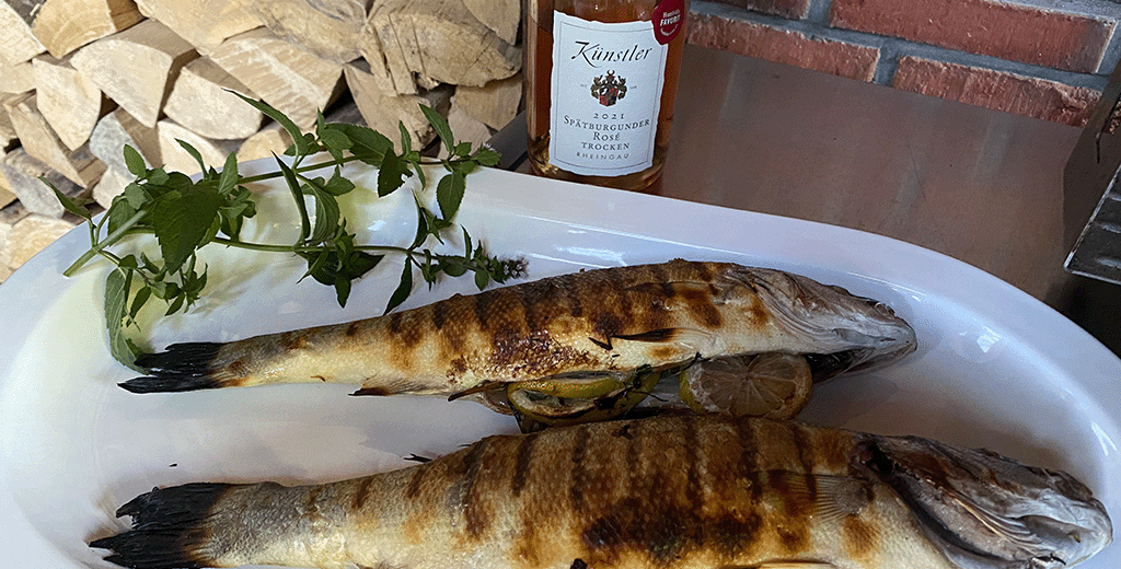 Gegrillter Loup de mer (Wolfsbarsch)